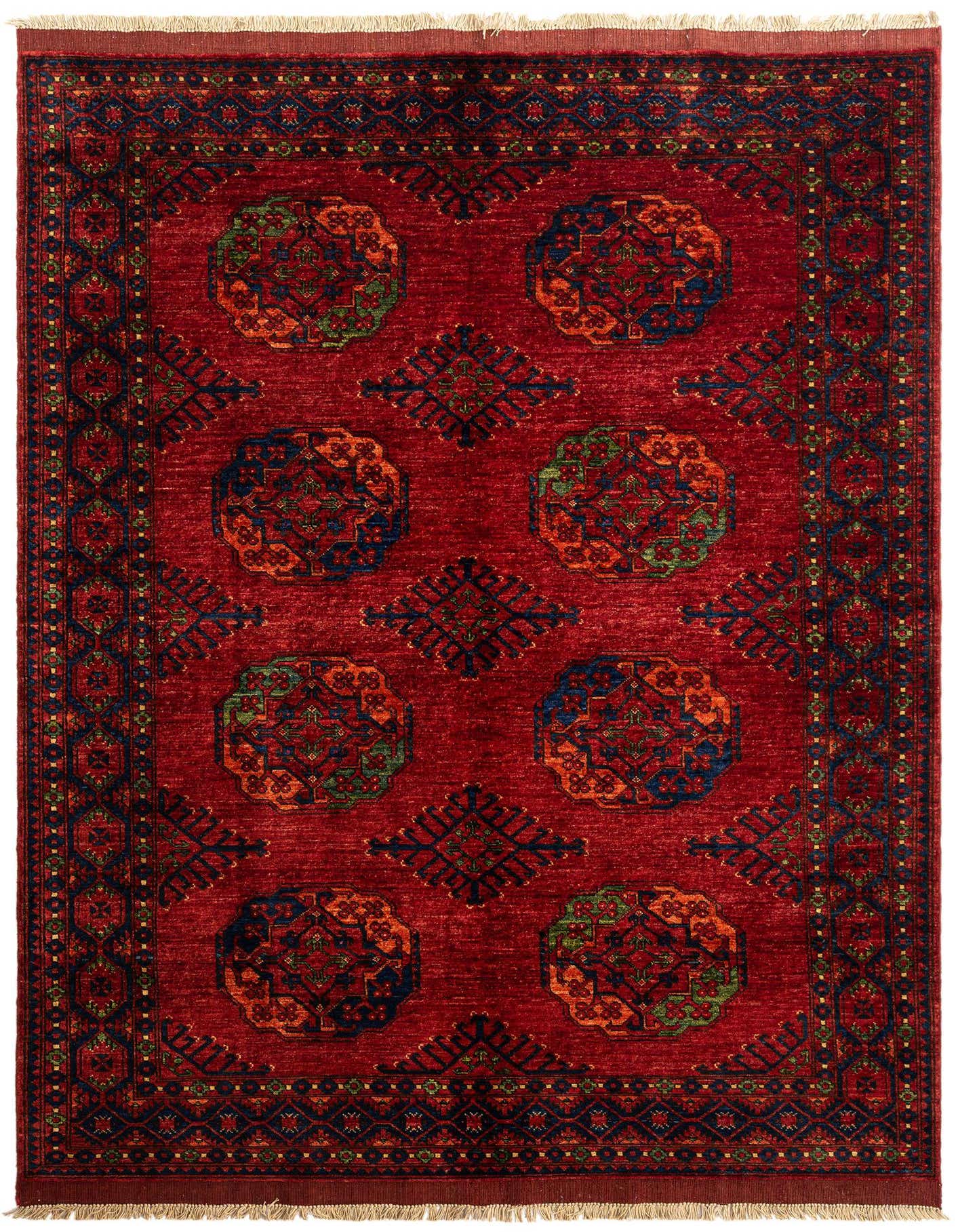 5' 9 x 7' 10 Ersari Afghan Wool Rug