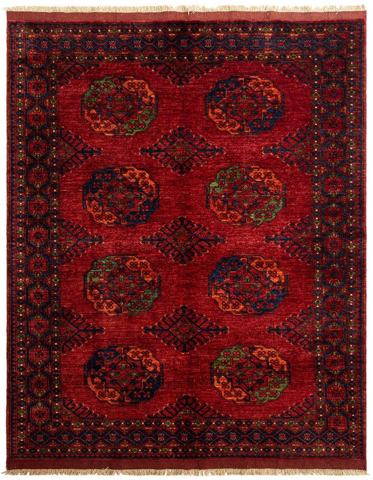 Detail image of 5' 9 x 7' 10 Ersari Afghan Wool Rug