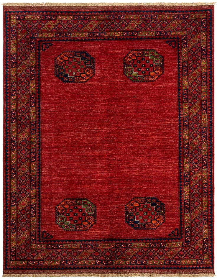 Detail image of 5' 11 x 7' 11 Ersari Afghan Wool Rug