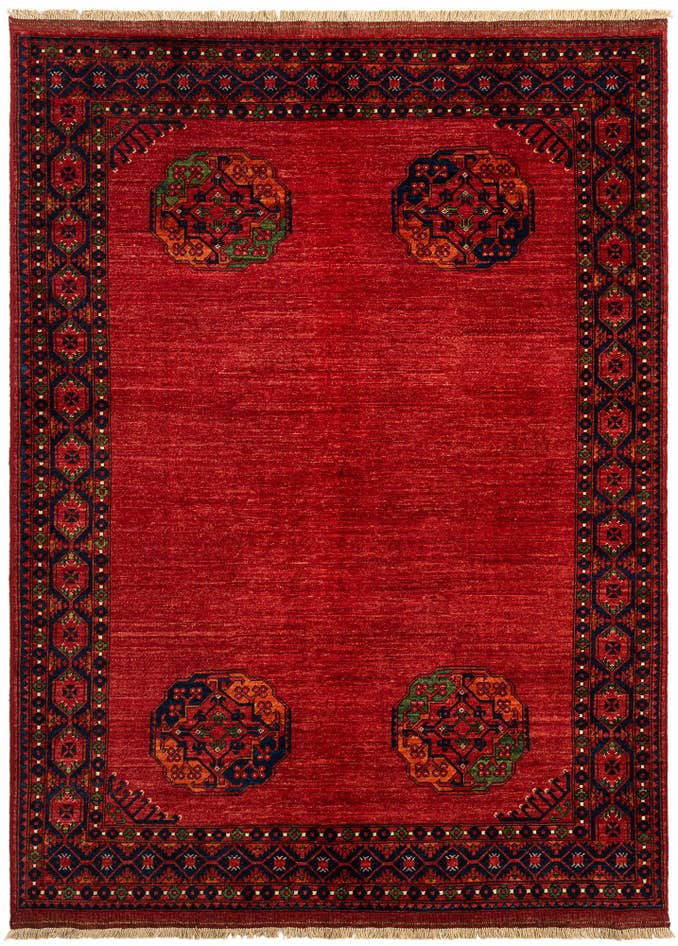Detail image of 5' 11 x 8' Ersari Afghan Wool Rug