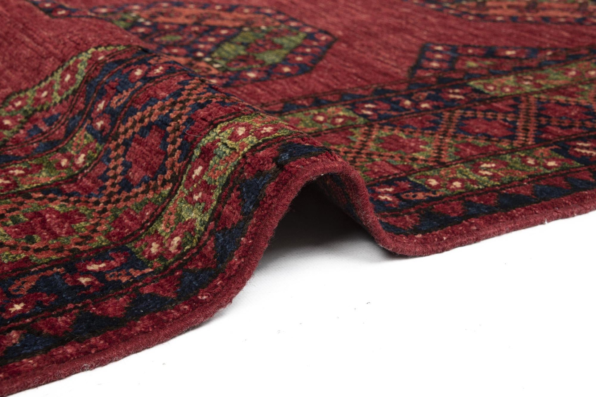 6' 8 x 10' 8 Ersari Afghan Wool Rug