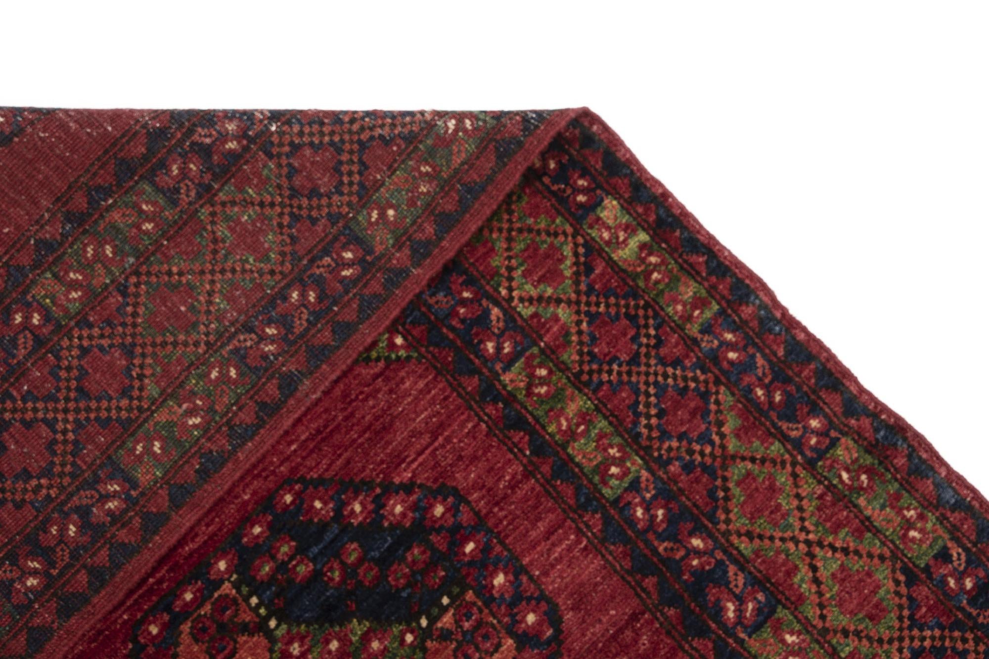 6' 8 x 10' 8 Ersari Afghan Wool Rug