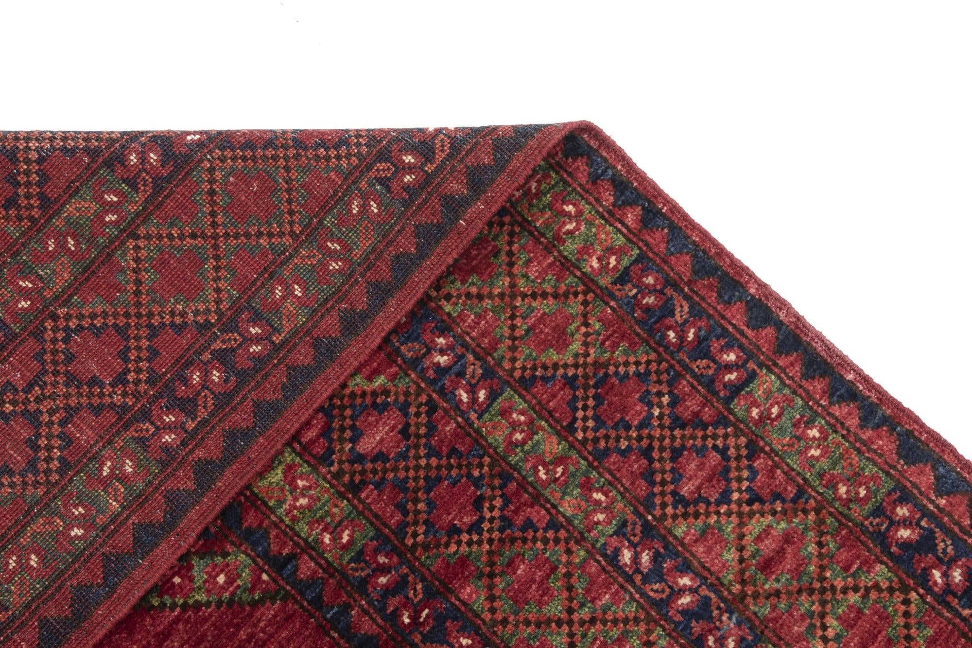 8' 5 x 10' Ersari Afghan Wool Rug