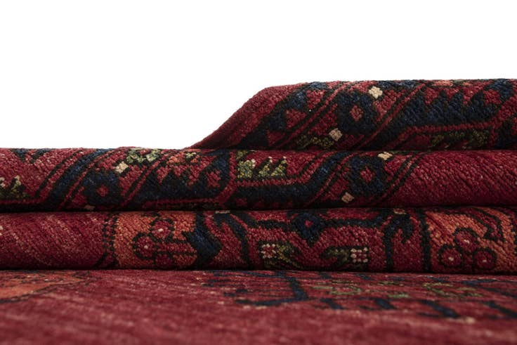 Detail image of 8' 8 x 9' 9 Ersari Afghan Wool Rug