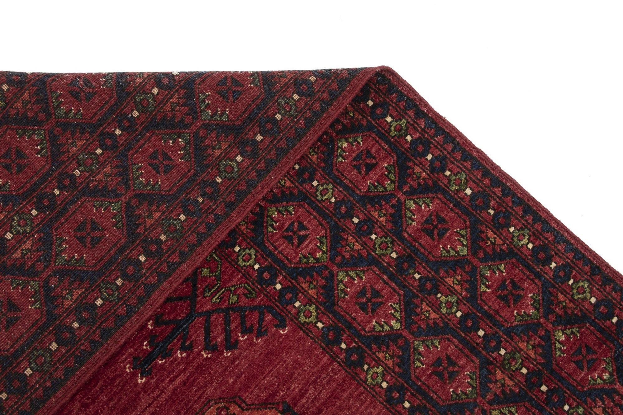 8' 8 x 9' 9 Ersari Afghan Wool Rug