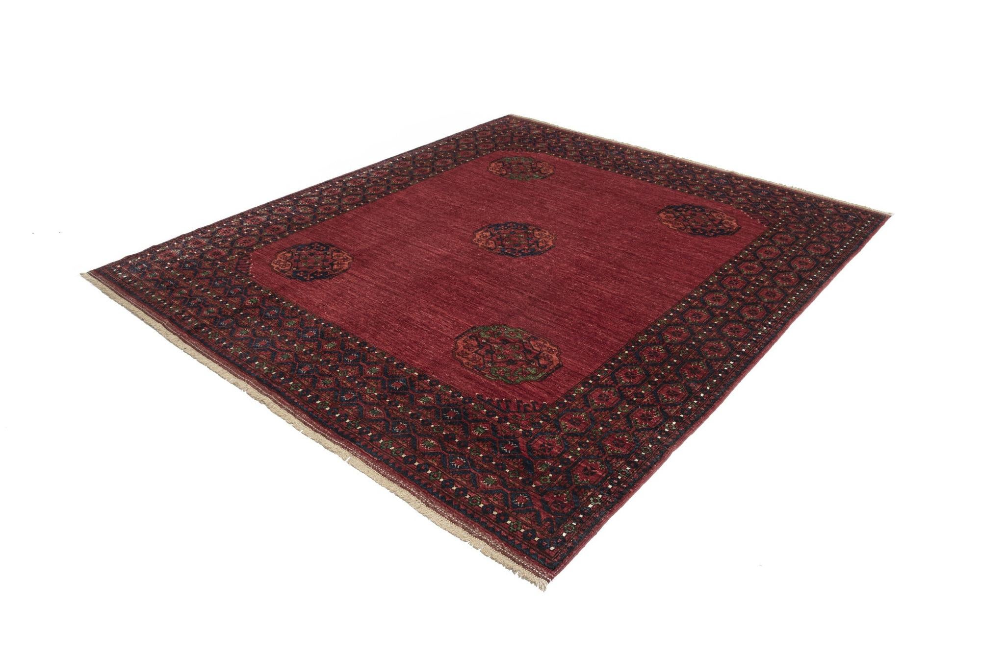 8' 7 x 9' 9 Ersari Afghan Wool Rug