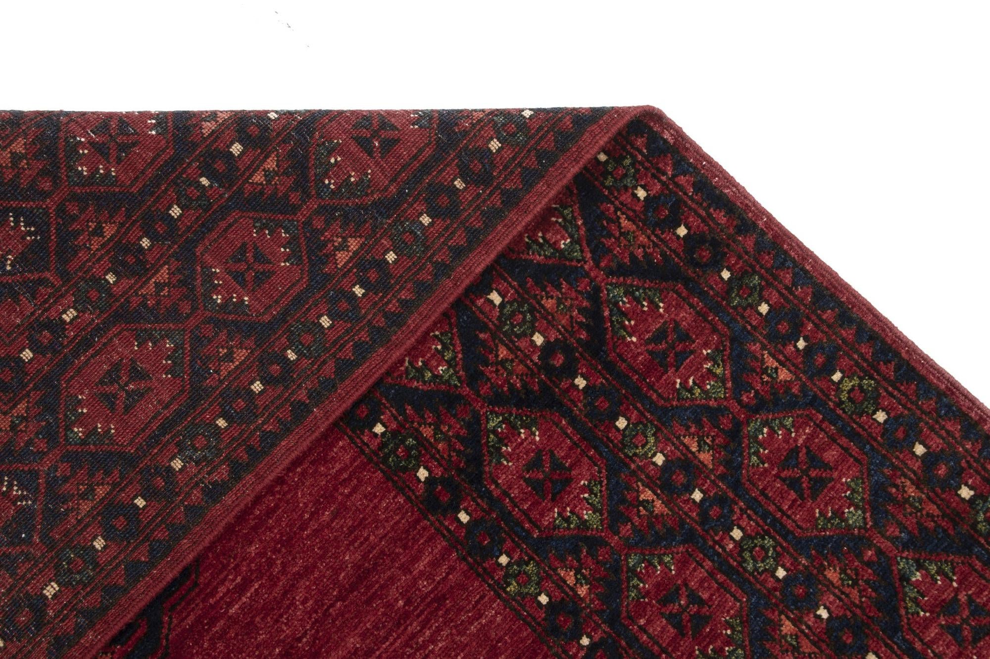 8' 7 x 9' 9 Ersari Afghan Wool Rug