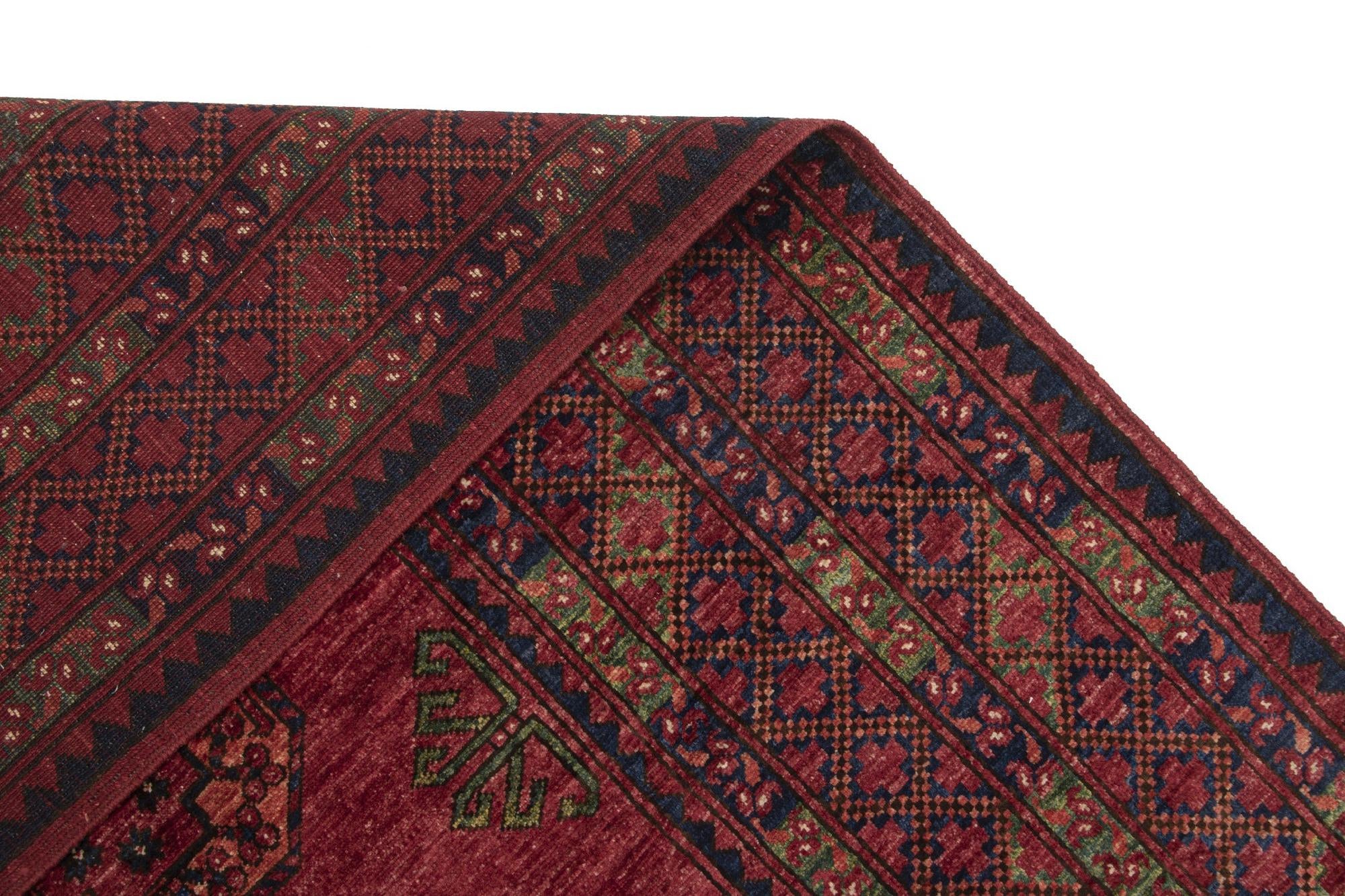 8' 11 x 12' 1 Ersari Afghan Wool Rug