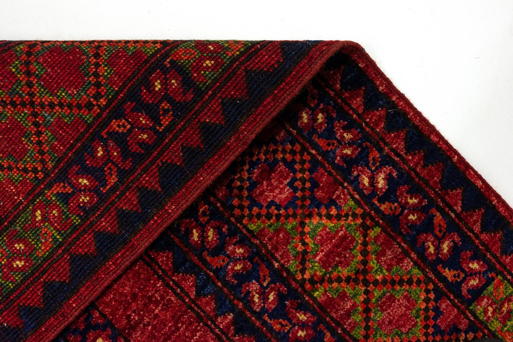 6' 10 x 9' 11 Ersari Afghan Wool Rug