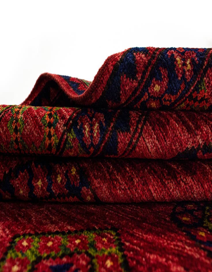 Detail image of 6' 8 x 9' 10 Ersari Afghan Wool Rug