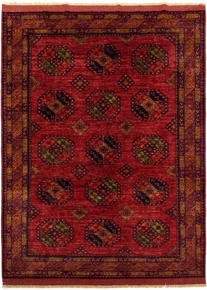6' 8 x 9' 10 Ersari Afghan Wool Rug