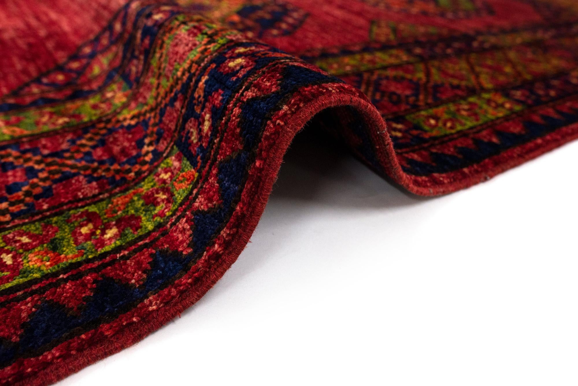4' 1 x 6' Ersari Afghan Wool Rug