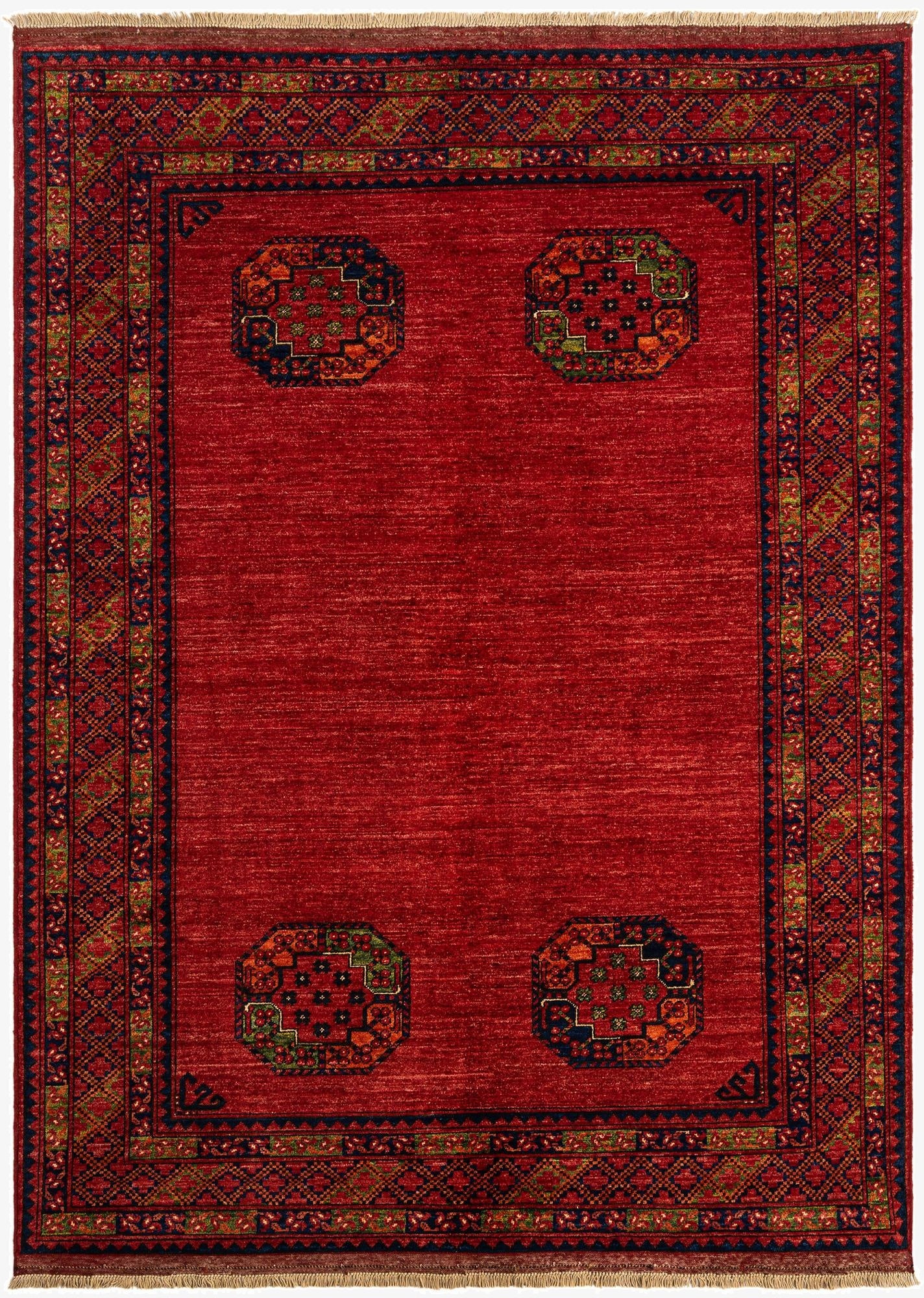 5' 11 x 7' 11 Ersari Afghan Wool Rug