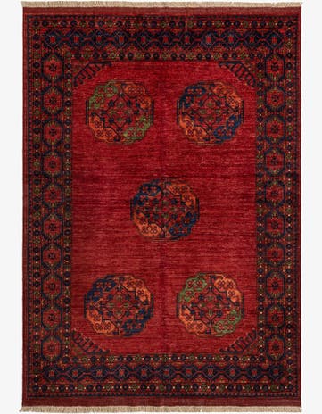 5' x 7' Ersari Afghan Wool Rug