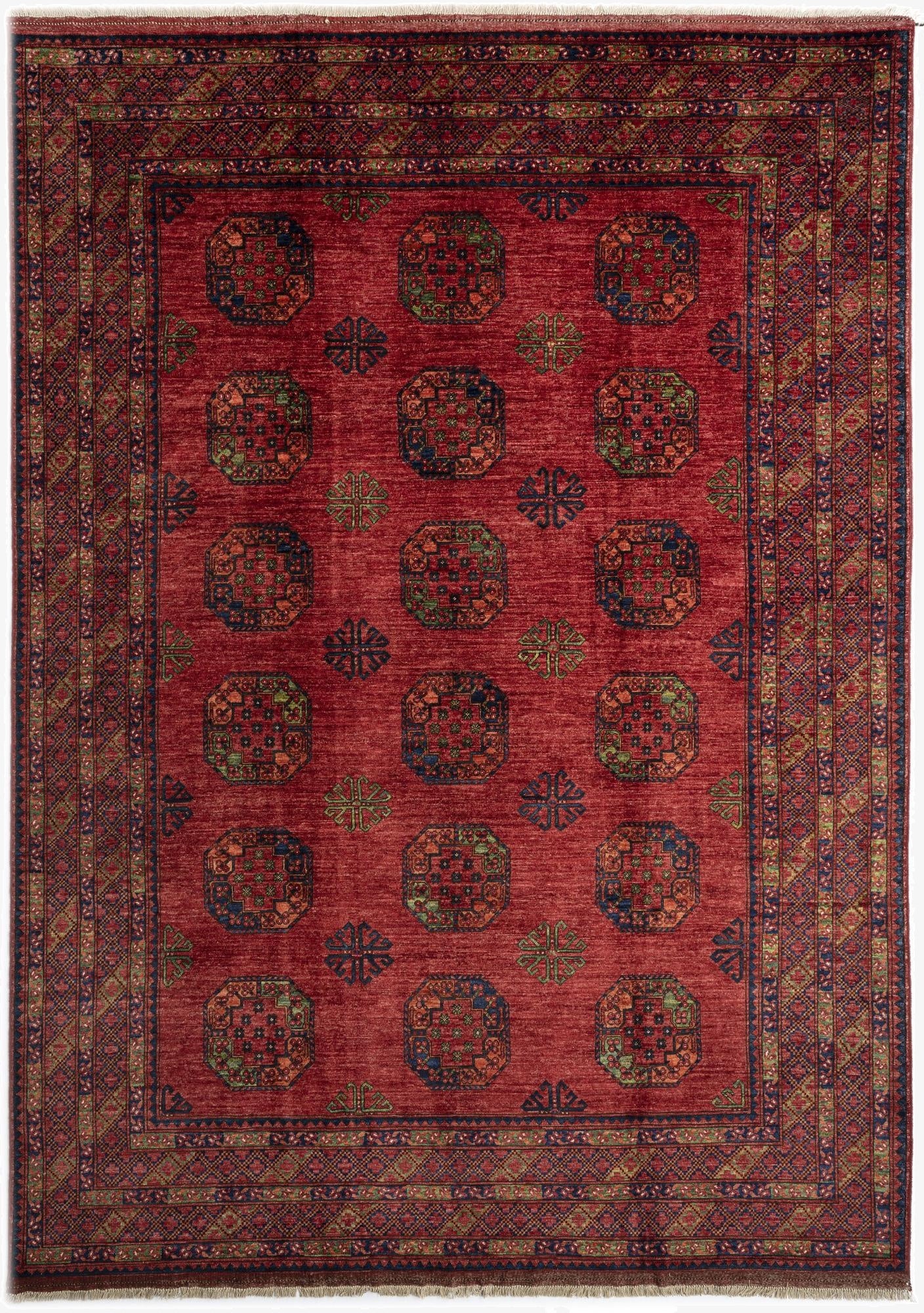 8' 11 x 12' 1 Ersari Afghan Wool Rug