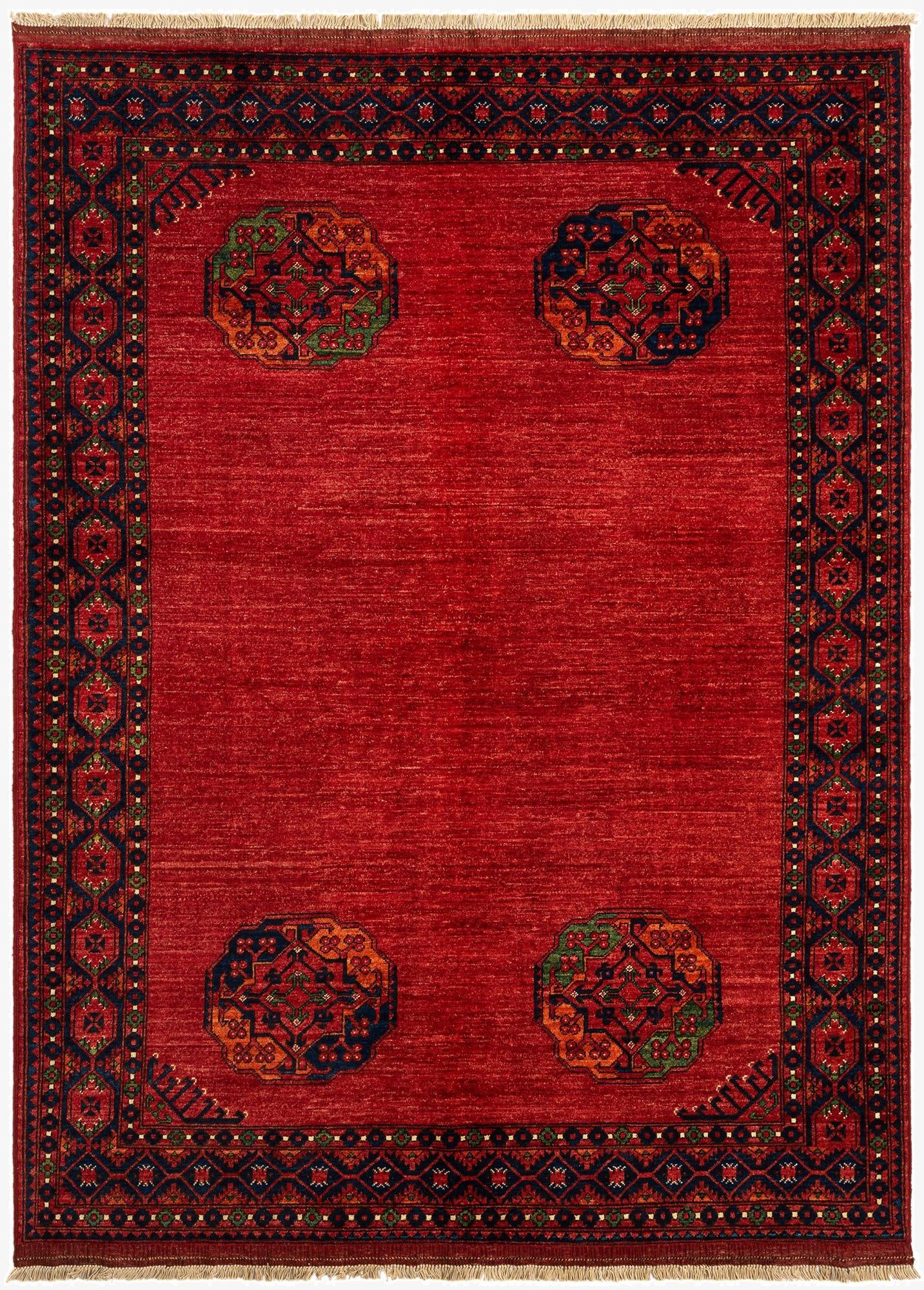 5' 11 x 8' Ersari Afghan Wool Rug