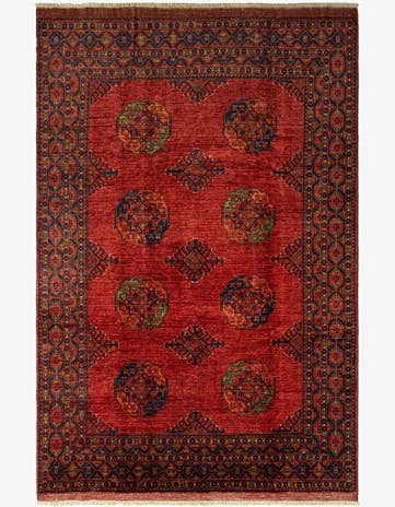 7' 2 x 10' 8 Ersari Afghan Wool Rug