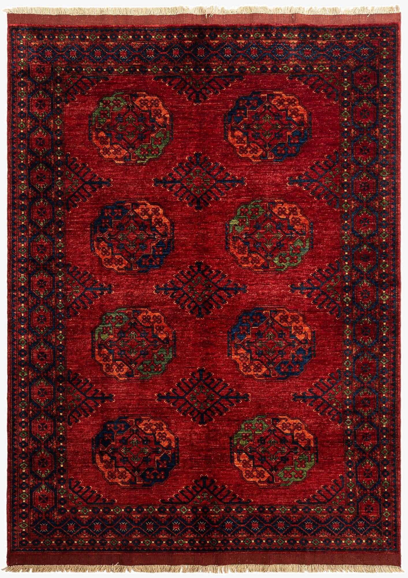 5' 9 x 7' 10 Ersari Afghan Wool Rug