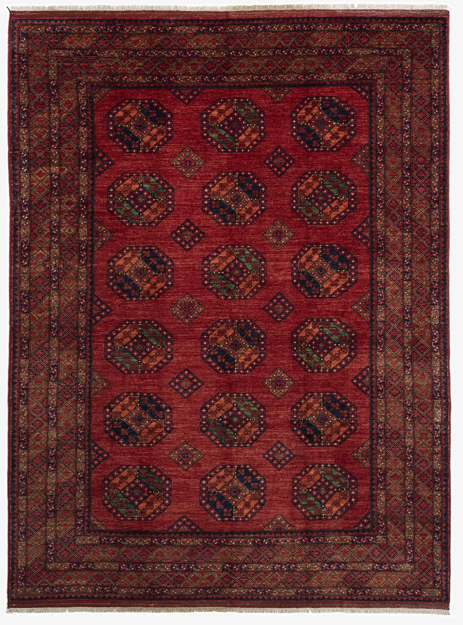 8' 4 x 11' 5 Ersari Afghan Wool Rug