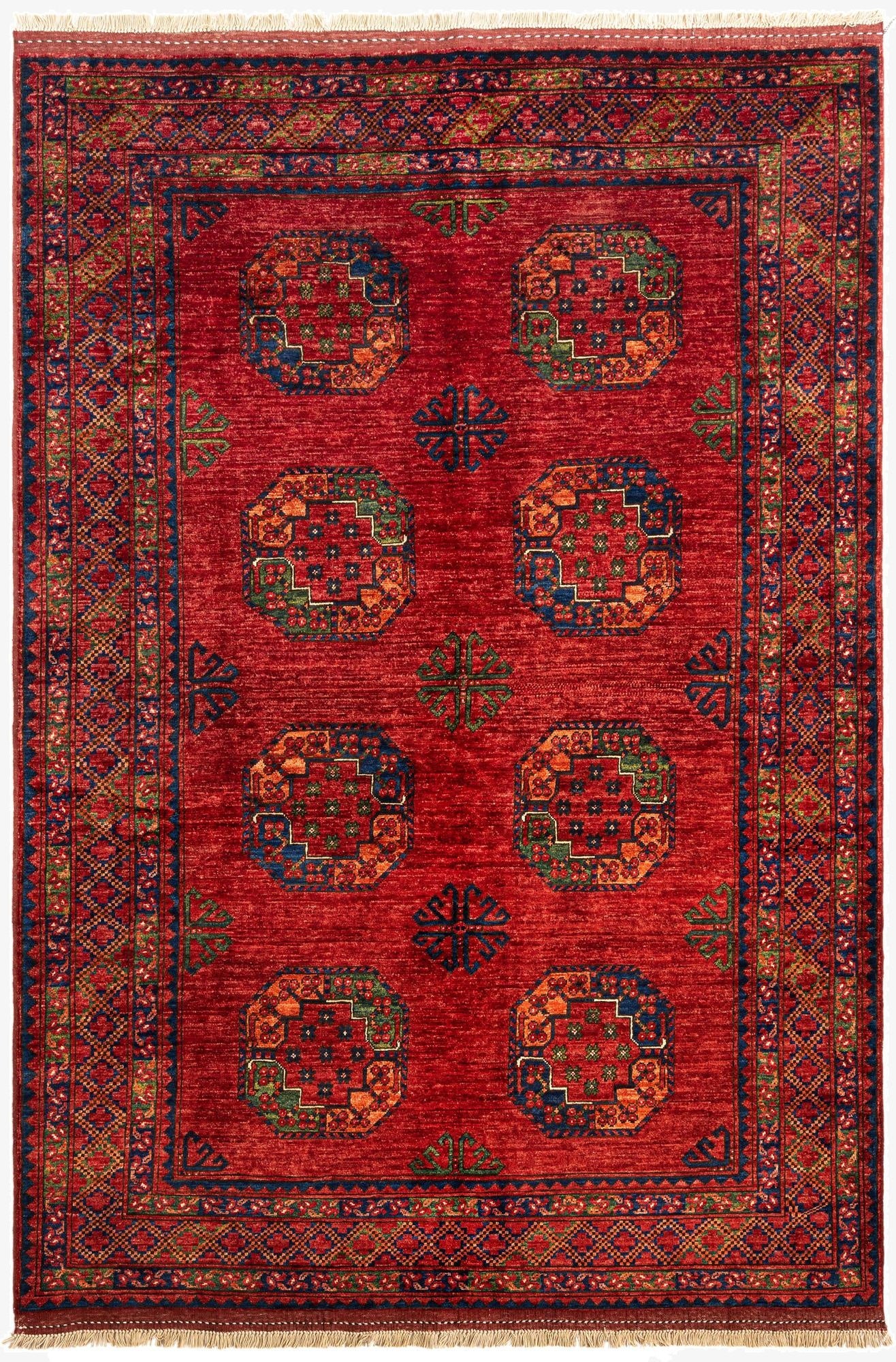 5' 8 x 8' 4 Ersari Afghan Wool Rug