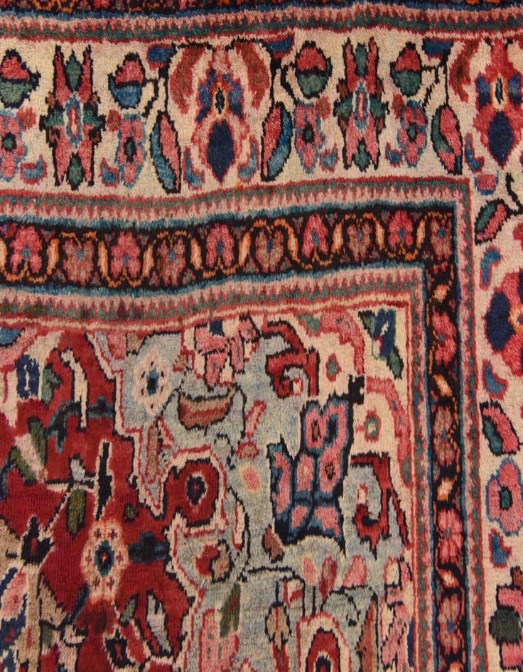 Detail image of 10' x 13' 4 Hand Knotted Farahan Persian Wool Rug