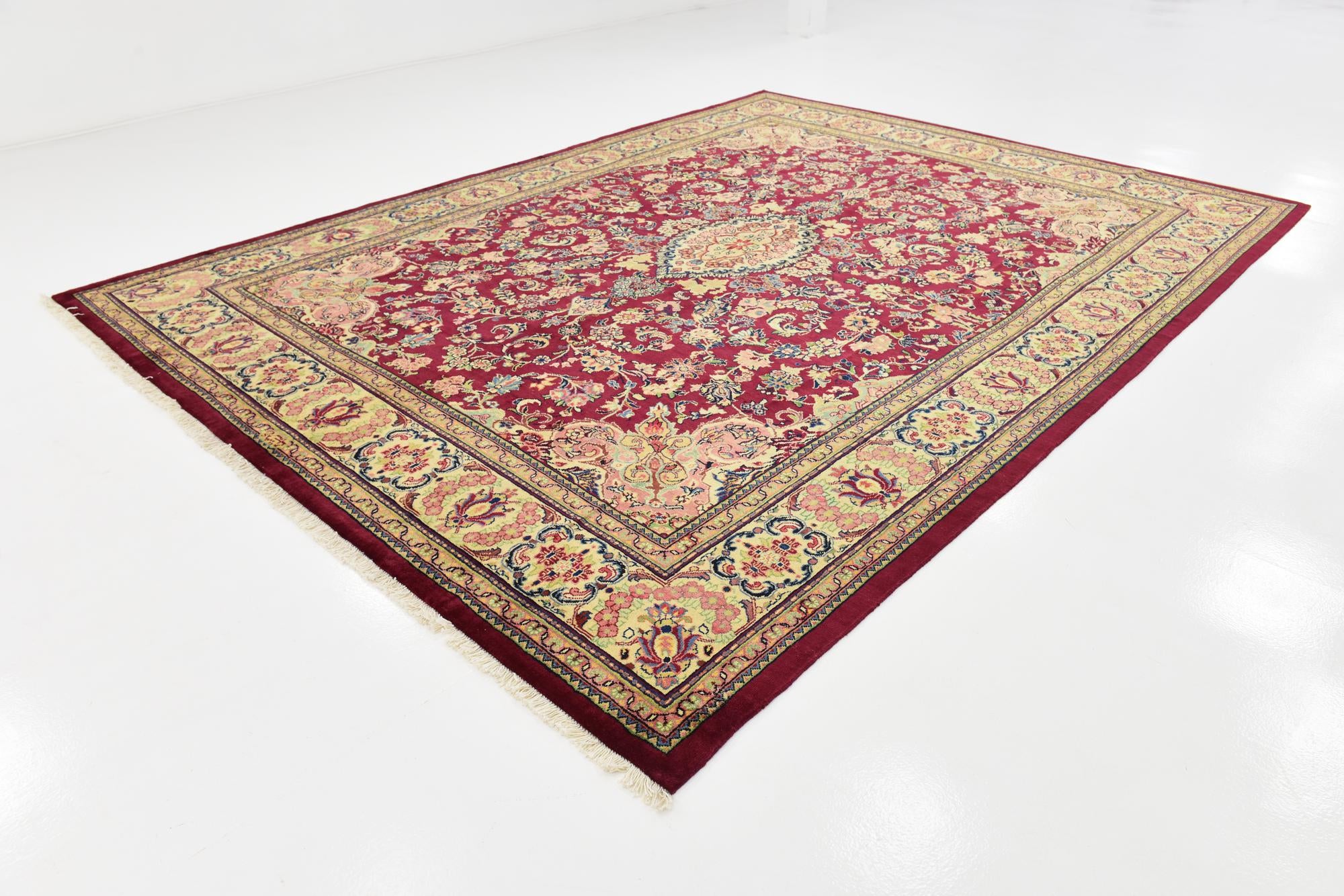 9' 10 x 13' Hand Knotted Farahan Persian Wool Rug