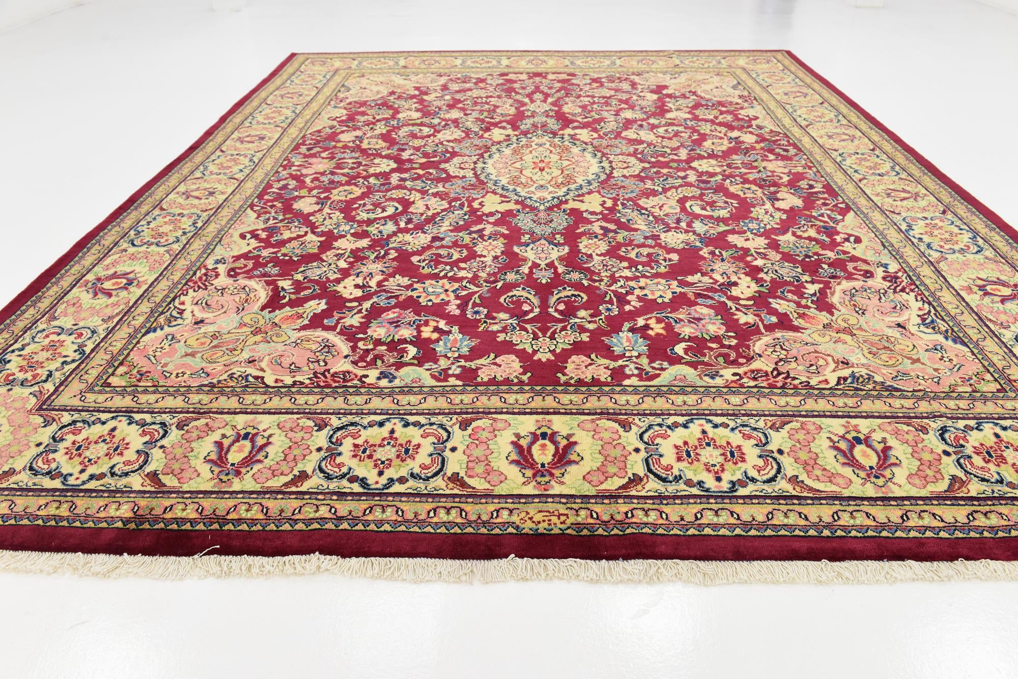9' 10 x 13' Hand Knotted Farahan Persian Wool Rug