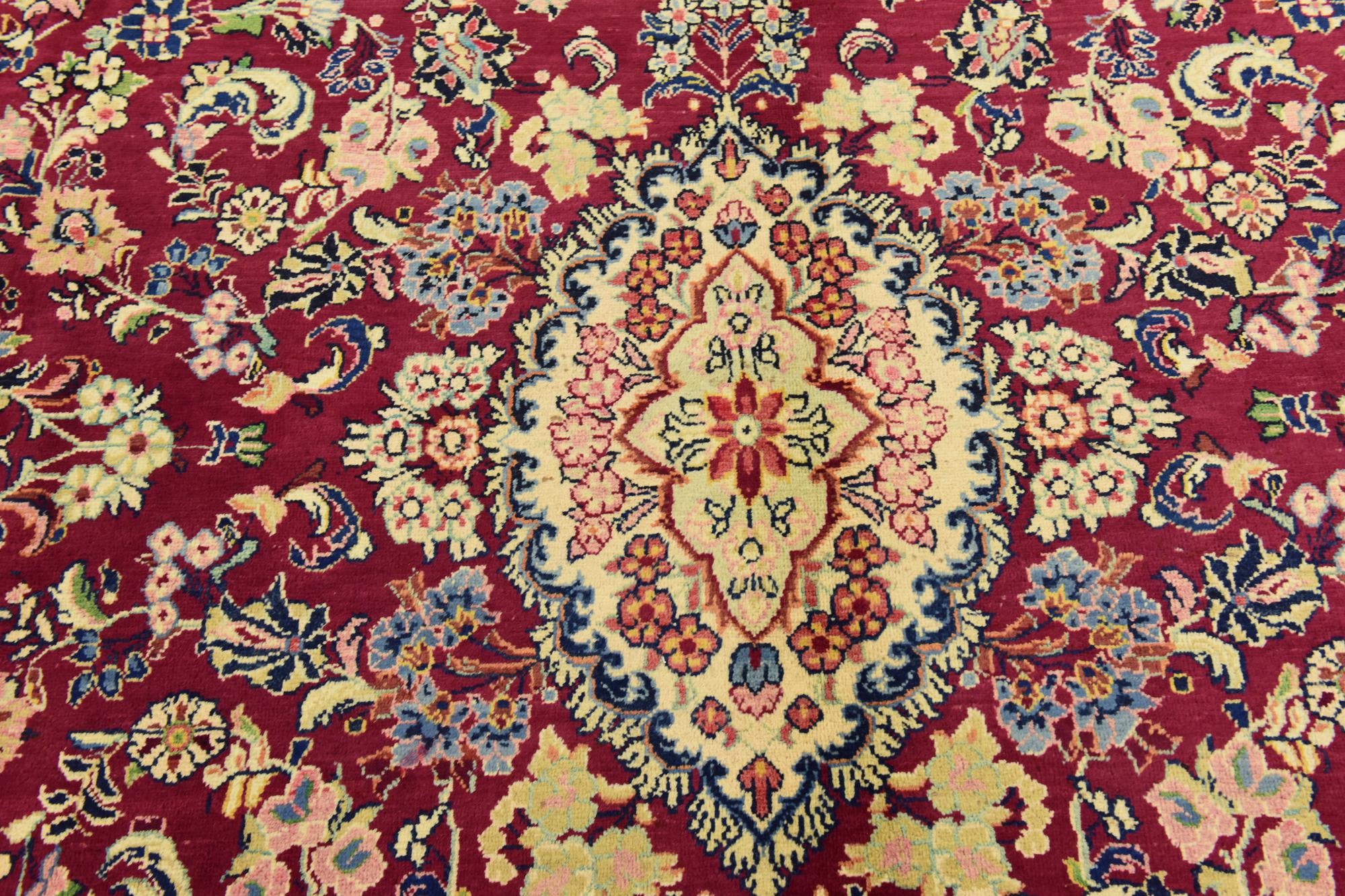 9' 10 x 13' Hand Knotted Farahan Persian Wool Rug