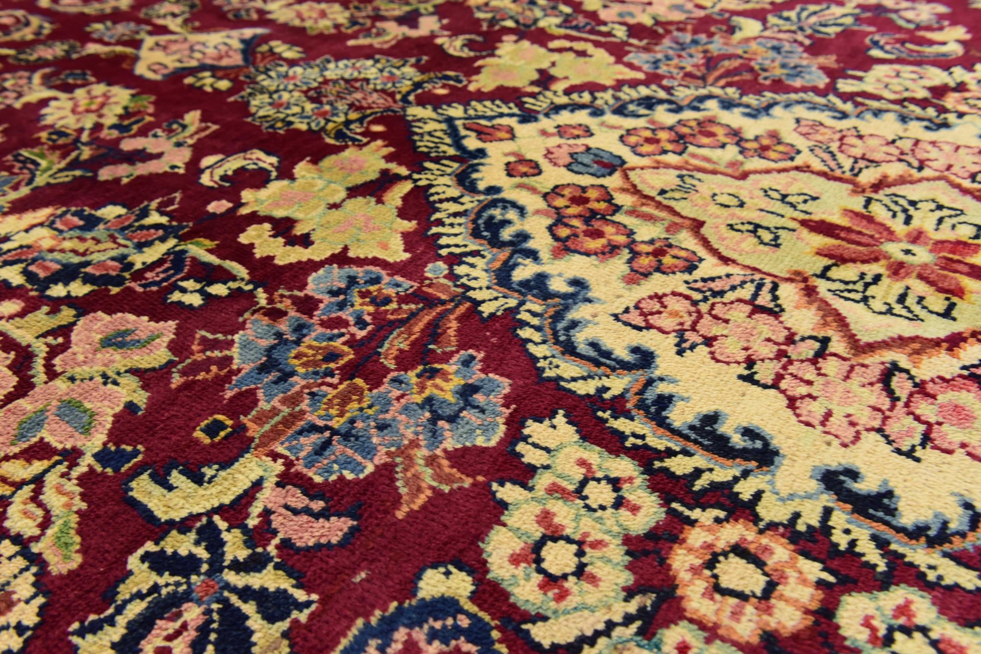 9' 10 x 13' Hand Knotted Farahan Persian Wool Rug