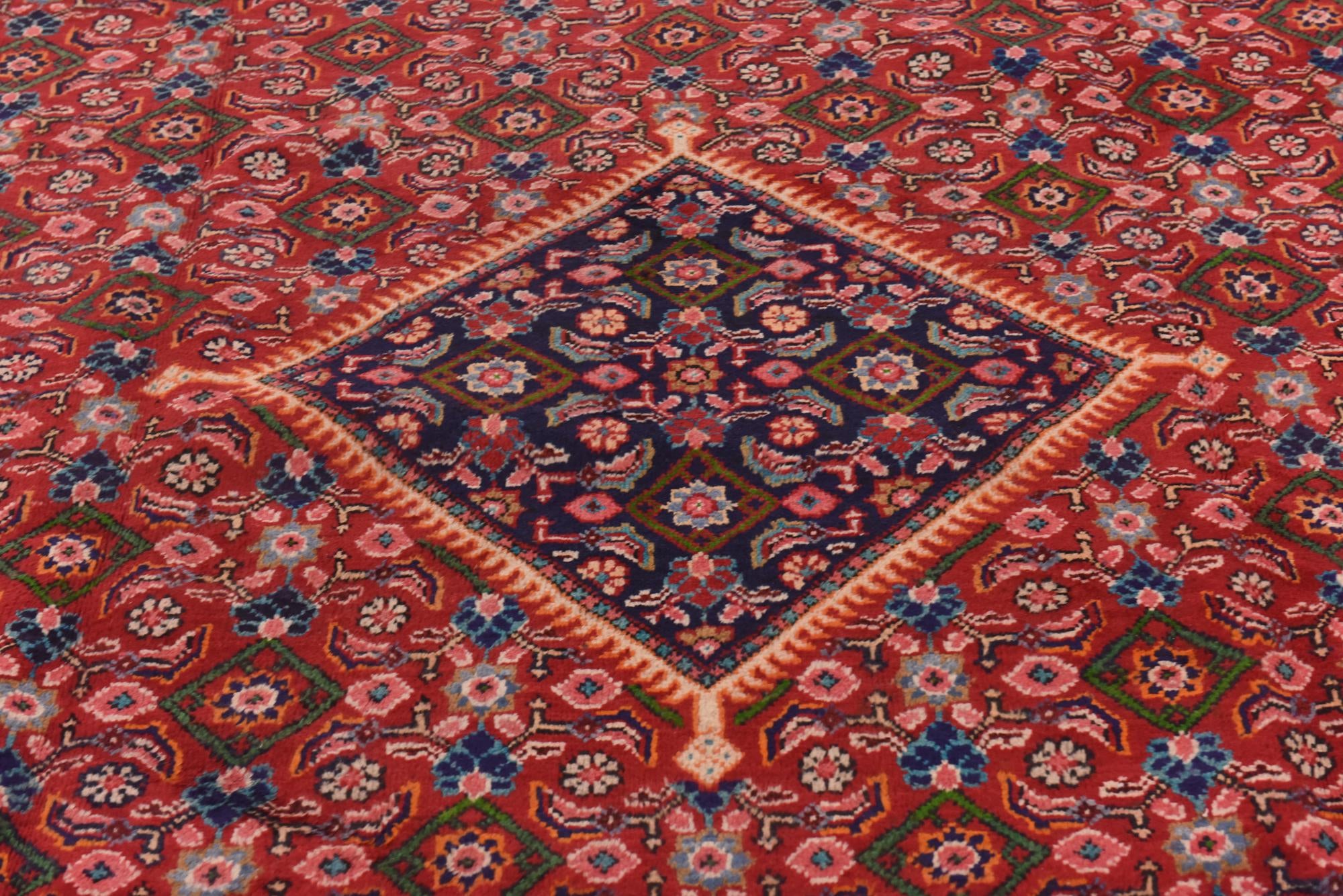 9' 8 x 13' Hand Knotted Farahan Persian Wool Rug
