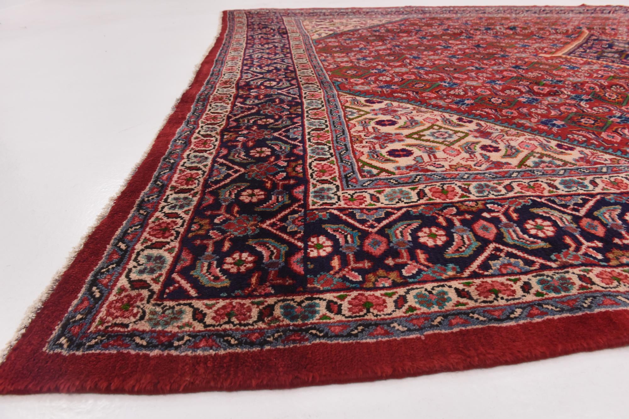 9' 8 x 13' Hand Knotted Farahan Persian Wool Rug