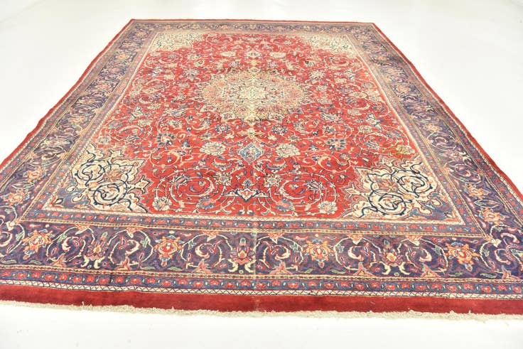 Detail image of 10' x 13' 5 Hand Knotted Farahan Persian Wool Rug