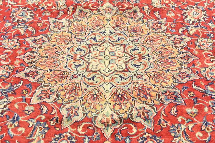 Detail image of 10' x 13' 5 Hand Knotted Farahan Persian Wool Rug