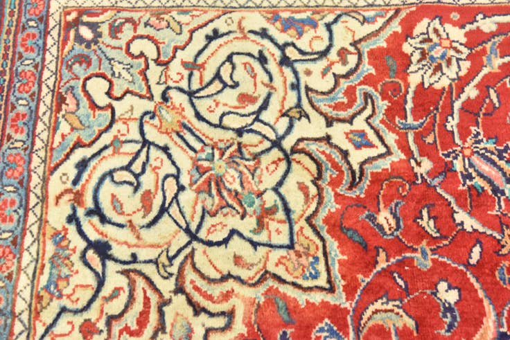 Detail image of 10' x 13' 5 Hand Knotted Farahan Persian Wool Rug