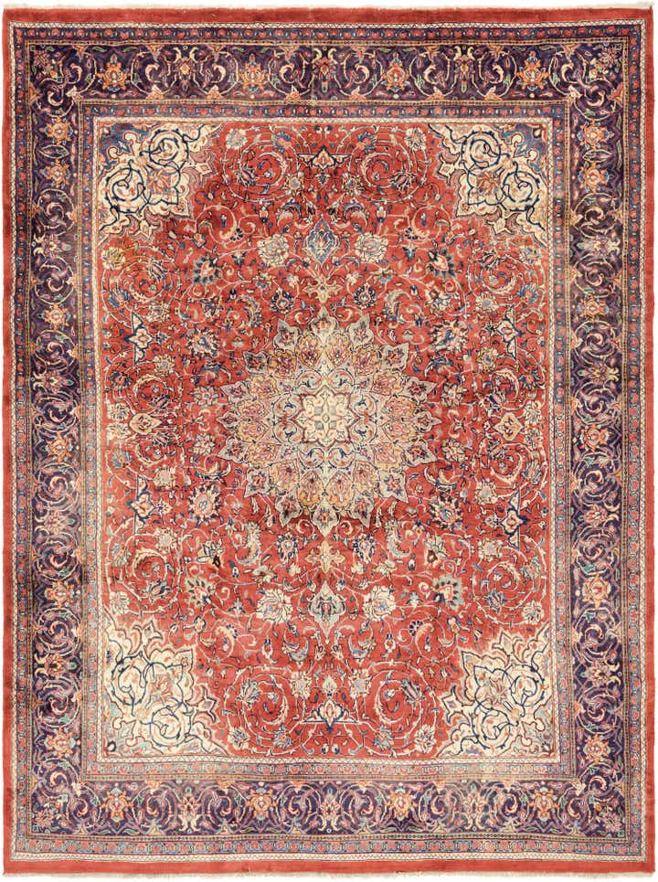 10' x 13' 5 Hand Knotted Farahan Persian Wool Rug