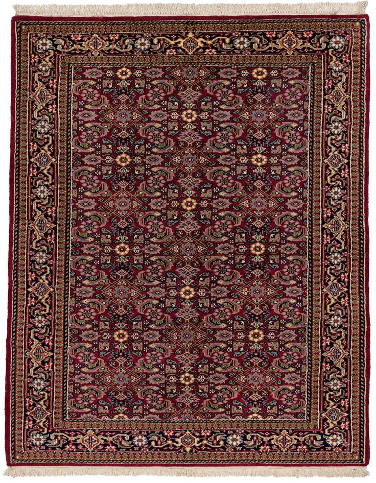 Detail image of 4' x 6' 7 Hand Knotted Farahan Wool Rug