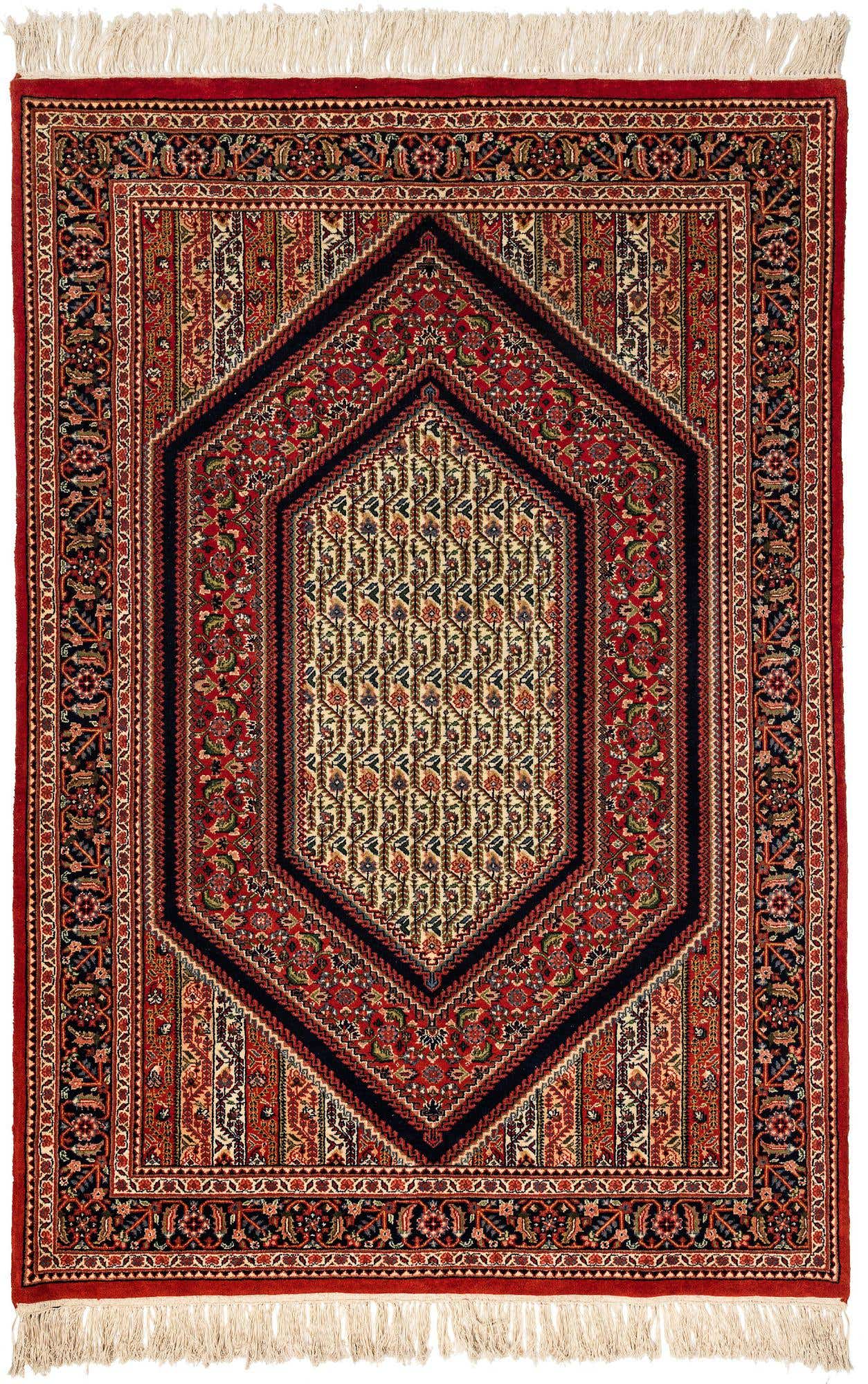 4' 5 x 6' 6 Hand Knotted Farahan Oriental Wool Rug