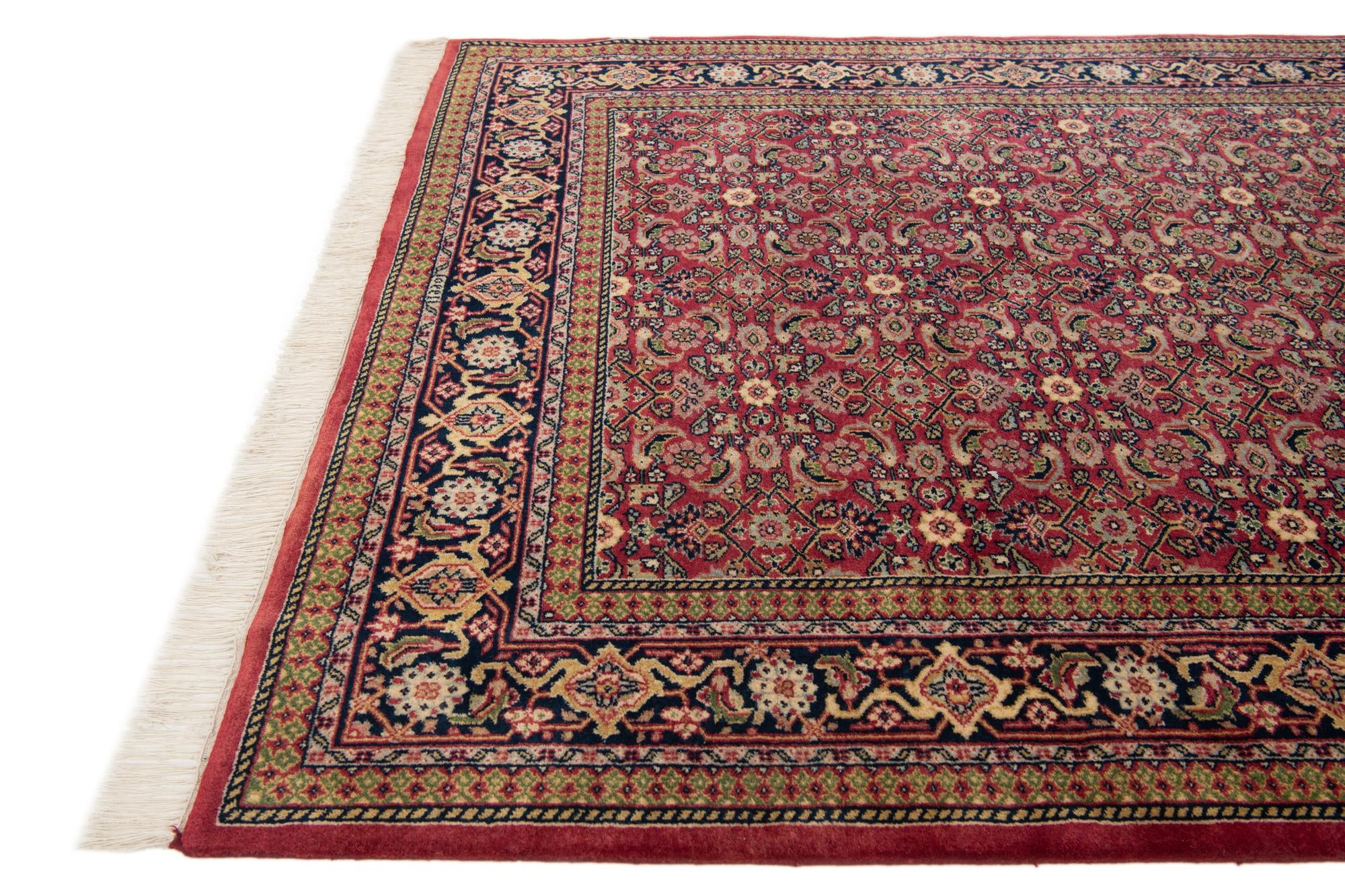 5' 4 x 9' 10 Hand Knotted Farahan Wool Rug