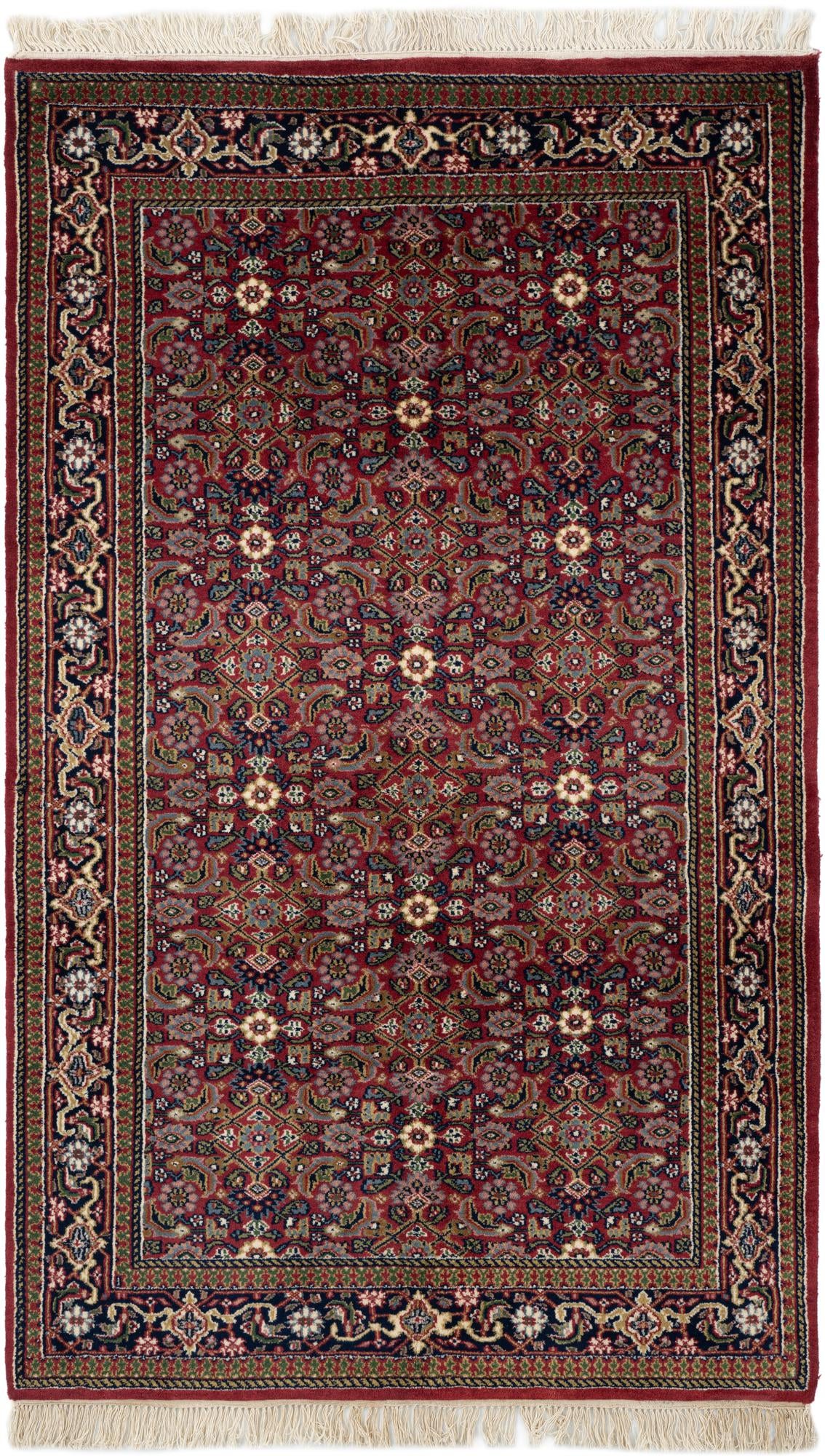 4' x 6' 8 Hand Knotted Farahan Wool Rug
