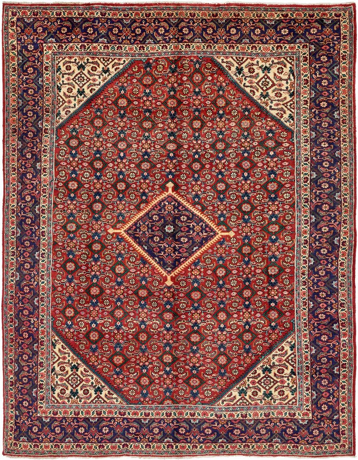 Detail image of 9' 9 x 13' 2 Hand Knotted Farahan Persian Wool Rug