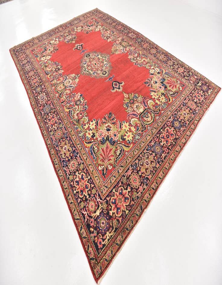 Detail image of 8' 9 x 12' 8 Hand Knotted Farahan Persian Wool Rug