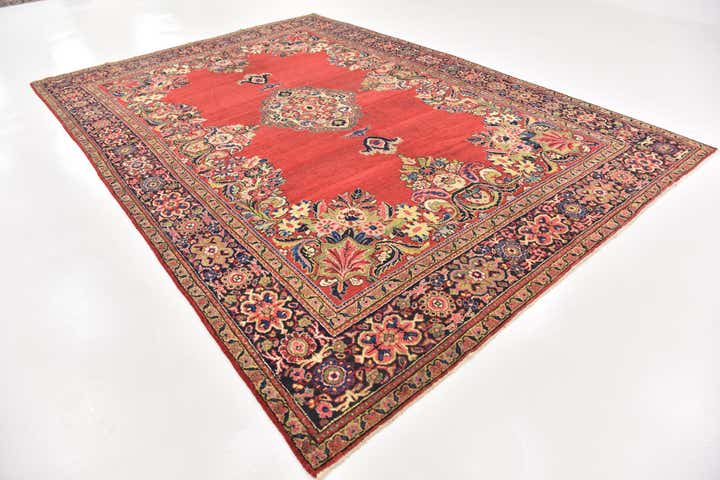 8' 9 x 12' 8 Hand Knotted Farahan Persian Wool Rug