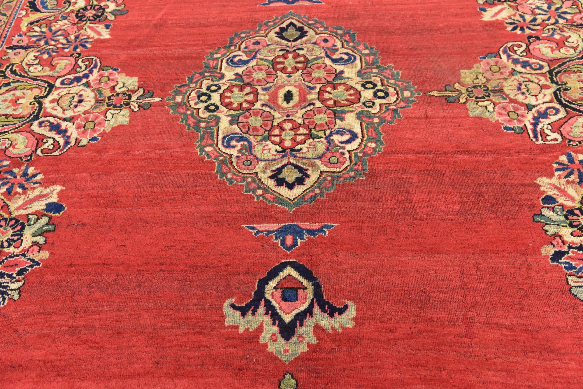 8' 9 x 12' 8 Hand Knotted Farahan Persian Wool Rug