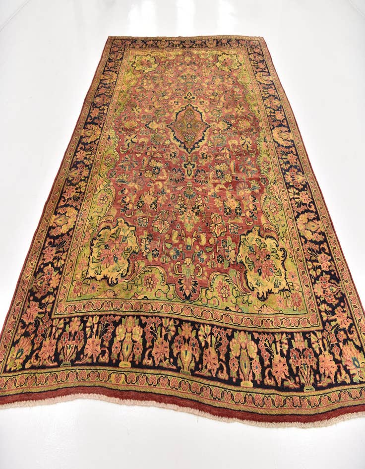 Detail image of 8' 9 x 12' Hand Knotted Farahan Persian Wool Rug