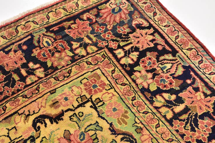 Detail image of 8' 9 x 12' Hand Knotted Farahan Persian Wool Rug