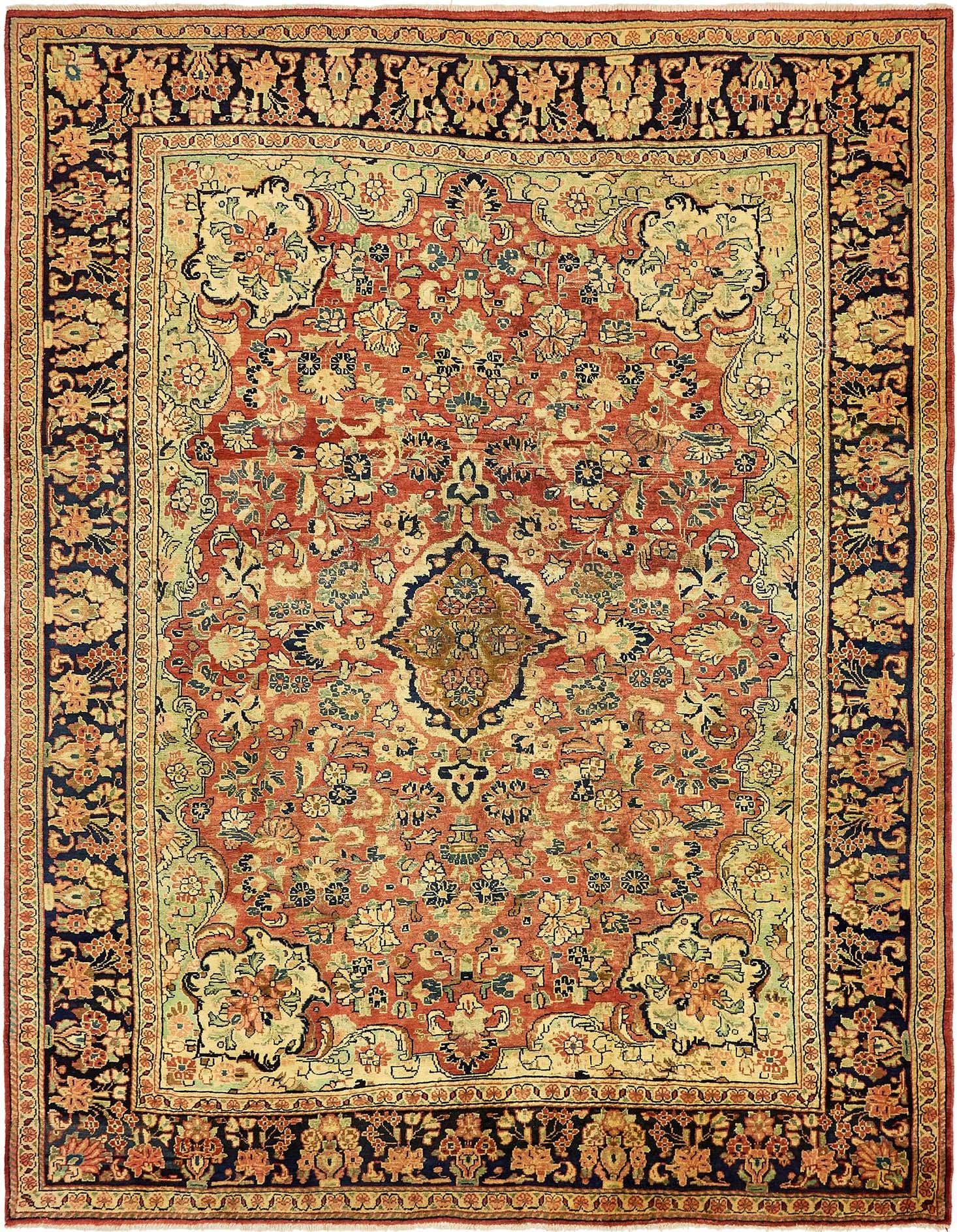 8' 9 x 12' Hand Knotted Farahan Persian Wool Rug