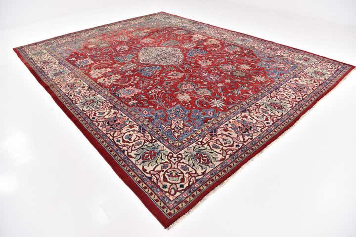 10' x 13' 2 Hand Knotted Farahan Persian Wool Rug