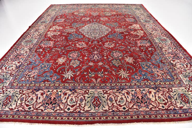 Detail image of 10' x 13' 2 Hand Knotted Farahan Persian Wool Rug