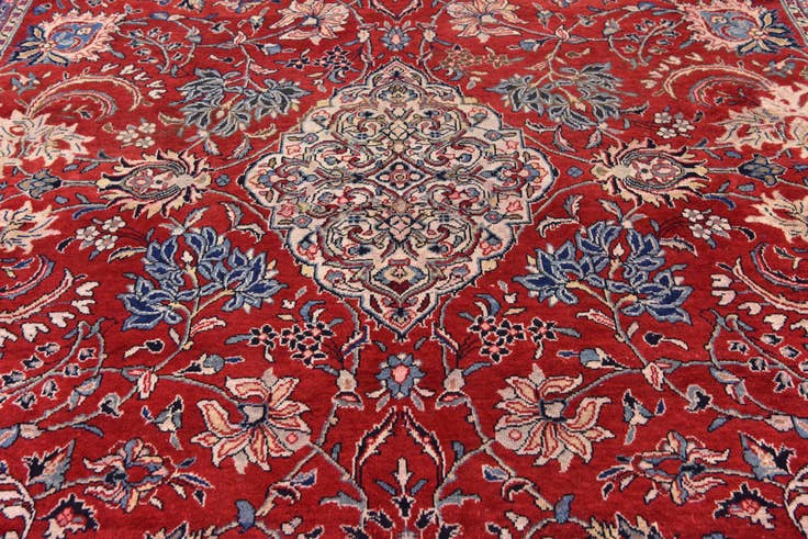 Detail image of 10' x 13' 2 Hand Knotted Farahan Persian Wool Rug