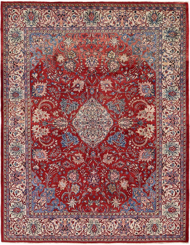 Detail image of 10' x 13' 2 Hand Knotted Farahan Persian Wool Rug